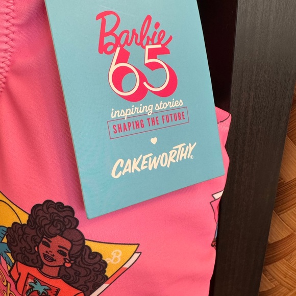 Cakeworthy Barbie California Dream pink one piece swimsuit NWT 3XL - Picture 3 of 5